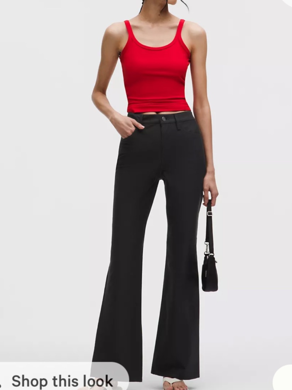 LULULEMON EasyFive High-Rise Subtle-Flare Pant Short  Black Sz. 32 - Like new
